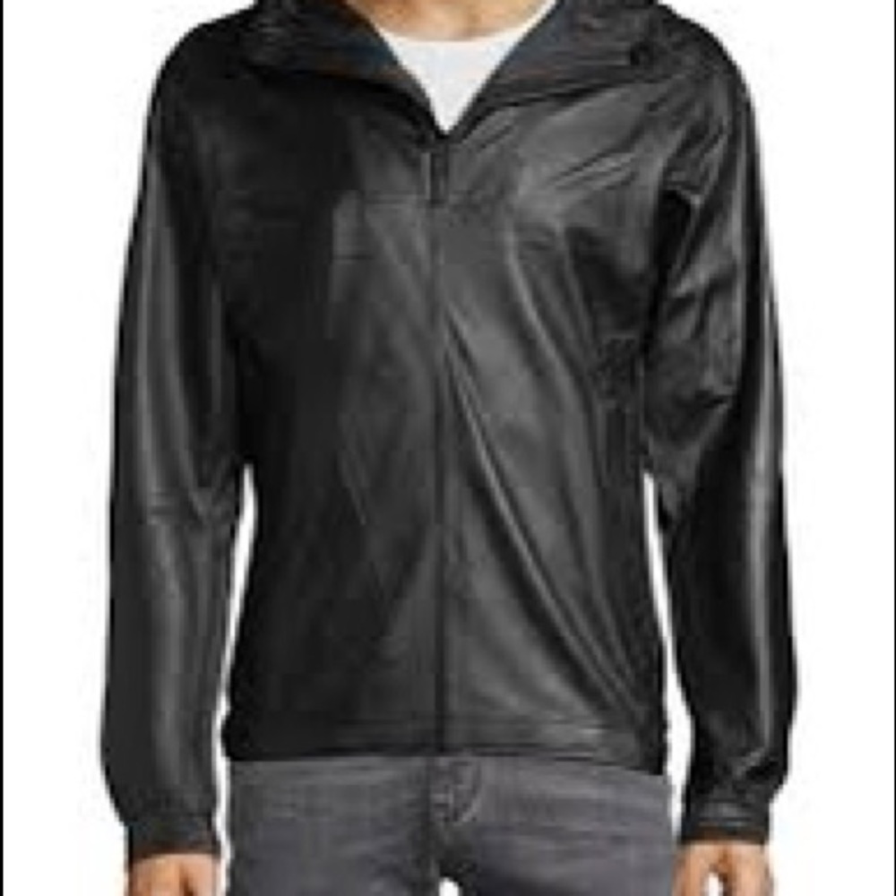 J Lindeberg Black Leather Hoodie Jacket NWT Nappa Lamb Leather Napa